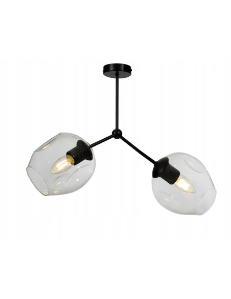 Plafon loftowy Praga Dna z transparentnymi kloszami - elegancka lampa sufitowa od Light Home