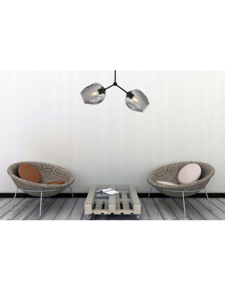 Plafon loftowy Praga Dna z transparentnymi kloszami - elegancka lampa sufitowa od Light Home