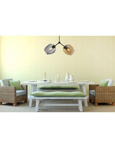 Plafon loftowy Praga Dna z transparentnymi kloszami - elegancka lampa sufitowa od Light Home