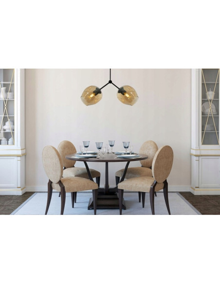 Plafon loftowy Praga Dna z transparentnymi kloszami - elegancka lampa sufitowa od Light Home