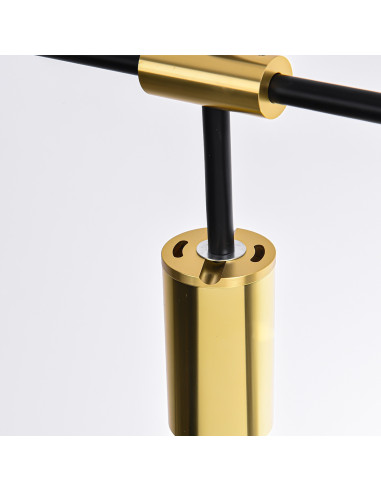 Lampa wisząca Arizona w czerni i złocie z 4 punktami świetlnymi - nowoczesna elegancja do wnętrz biurowych i domowych