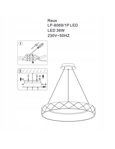 Lampa LED Reus Gold – Elegancka lampa sufitowa w stylu glamour z giętej blachy do nowoczesnych wnętrz