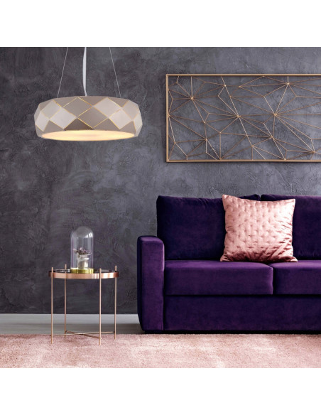 Luksusowy złoty żyrandol Reus z wycięciami, elegancka lampa do jadalni, metalowe oświetlenie glamour