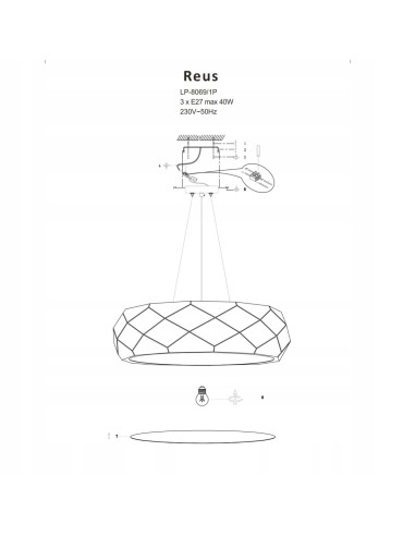 Luksusowy złoty żyrandol Reus z wycięciami, elegancka lampa do jadalni, metalowe oświetlenie glamour