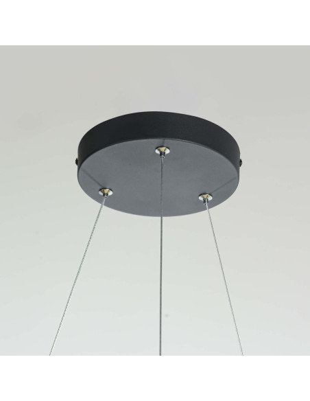 Lampa LED Reus Donut w Kolorze Czarnym, Elegancka Metalowa, 33W - Nowoczesny Design do Wnętrz Mieszkalnych i Biurowych