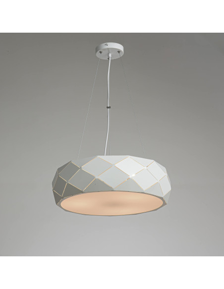 Elegancka Biała Lampa Wisząca Reus w Stylu Skandynawskim - Idealne Oświetlenie do Salonu, Jadalni i Sypialni