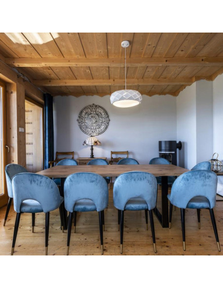 Elegancka Biała Lampa Wisząca Reus w Stylu Skandynawskim - Idealne Oświetlenie do Salonu, Jadalni i Sypialni