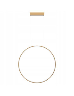 Nowoczesna lampa wisząca LED Mirror 80 cm w eleganckim złotym kolorze, odporna na wilgoć, idealna do stylowych wnętrz.