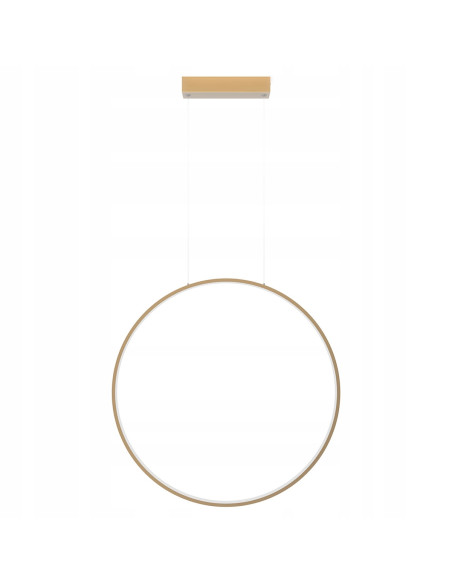 Nowoczesna lampa wisząca LED Mirror 80 cm w eleganckim złotym kolorze, odporna na wilgoć, idealna do stylowych wnętrz.