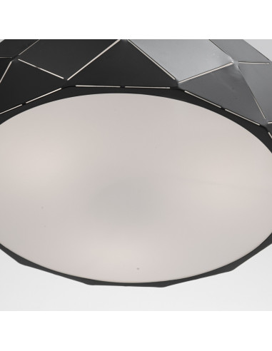 Lampa wisząca Reus w czerni z metalowym kloszem - nowoczesny design, 120 cm, idealna do eleganckich wnętrz.