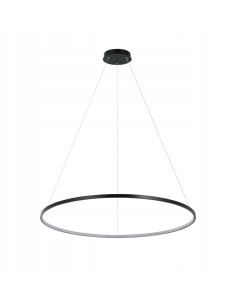 Nowoczesna lampa wisząca RING LED 80 cm z regulacją barwy światła - eleganckie oświetlenie do biura i salonu