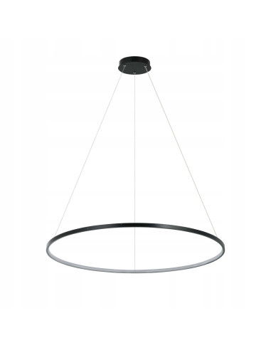 Nowoczesna lampa wisząca RING LED 80 cm z regulacją barwy światła - eleganckie oświetlenie do biura i salonu