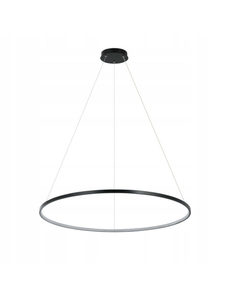 Nowoczesna lampa wisząca RING LED 80 cm z regulacją barwy światła - eleganckie oświetlenie do biura i salonu