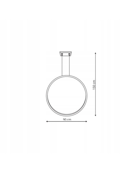 Lampa LED RING 90 cm do oświetlenia lustra – nowoczesny design, ciepłe światło, idealna do biur i wnętrz domowych.