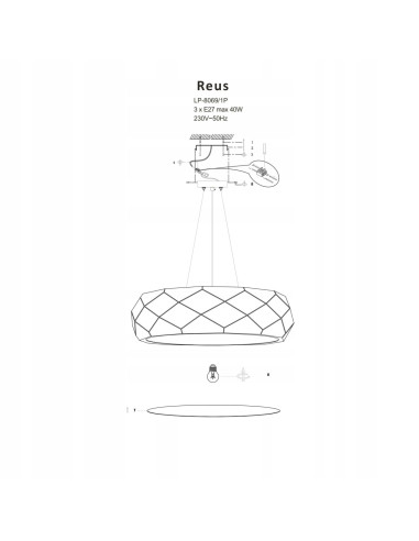 Elegancka Biała Lampa Wisząca Reus w Stylu Skandynawskim - Idealne Oświetlenie do Salonu, Jadalni i Sypialni
