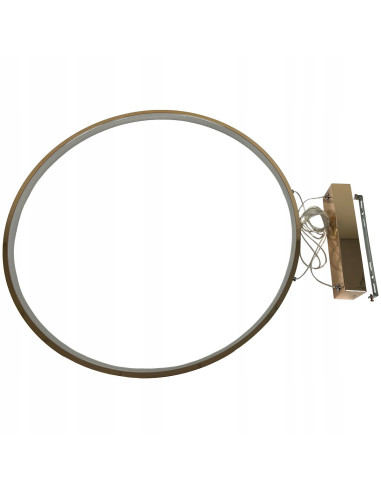 Nowoczesna lampa wisząca LED Mirror 80 cm w eleganckim złotym kolorze, odporna na wilgoć, idealna do stylowych wnętrz.