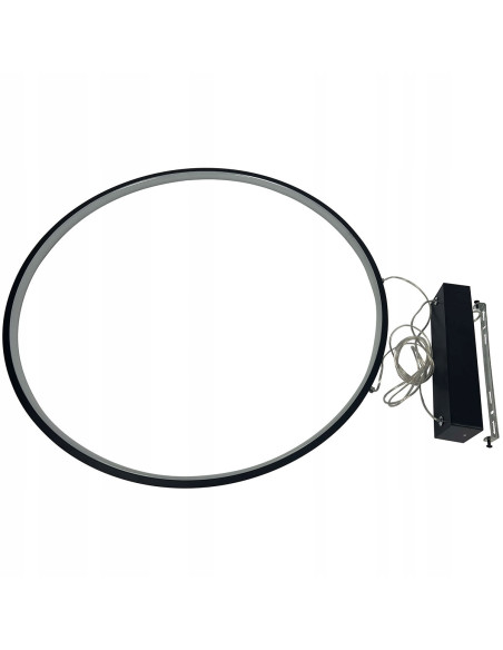 Elegancka lampa wisząca LED Mirror 90 cm - nowoczesny design do łazienki, salonu i biura w czerni