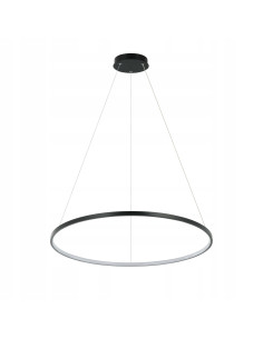 Elegancka Lampa Wisząca RING LED 66 cm - Nowoczesne Oświetlenie do Biura i Wnętrz w Kolorze Czarnym