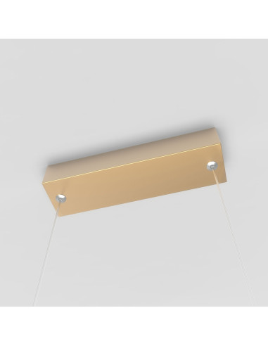 Nowoczesna lampa wisząca LED Mirror 80 cm w eleganckim złotym kolorze, odporna na wilgoć, idealna do stylowych wnętrz.