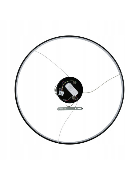 Elegancka Lampa Wisząca RING LED 66 cm - Nowoczesne Oświetlenie do Biura i Wnętrz w Kolorze Czarnym