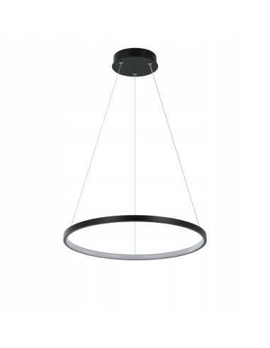 Nowoczesna Lampa Wisząca Ring LED 40cm w Kolorze Czarnym – Elegancki Element Wystroju do Domu i Biura