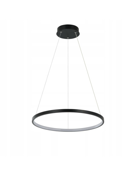 Nowoczesna Lampa Wisząca Ring LED 40cm w Kolorze Czarnym – Elegancki Element Wystroju do Domu i Biura
