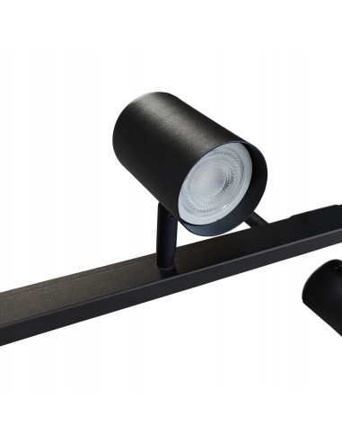 Lampa wisząca Snow 6-punktowa, czarna, regulowana - nowoczesny design do biura i wnętrz domowych