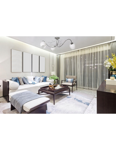 Plafon sufitowy Dorika 3 - elegancka lampa chromowa z kwiatowymi kloszami do nowoczesnych wnętrz