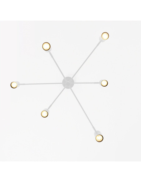 Lampa Wisząca Snow 6 w Białej Barwie – Nowoczesne Oświetlenie do Sypialni i Stylowych Wnętrz