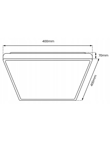 Plafon LED QUADRO GOLD z regulacją, elegancki biało-złoty design do kuchni, biura i salonu, 7050 lm.