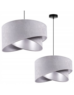 Lampa MEDIOLAN z regulowanym srebrnym abażurem – nowoczesne oświetlenie do eleganckich wnętrz