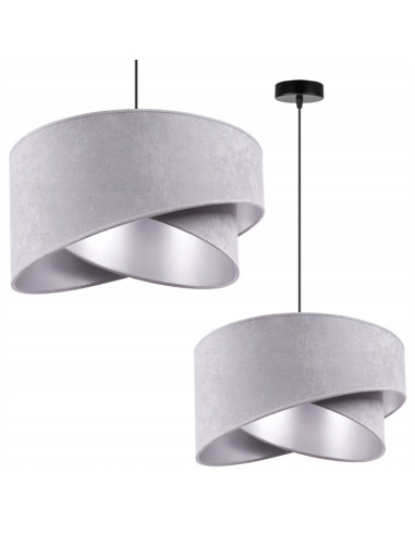 Lampa MEDIOLAN z regulowanym srebrnym abażurem – nowoczesne oświetlenie do eleganckich wnętrz