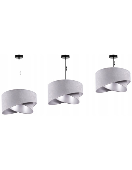 Lampa MEDIOLAN z regulowanym srebrnym abażurem – nowoczesne oświetlenie do eleganckich wnętrz