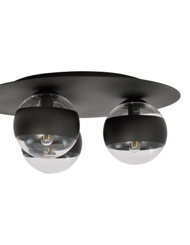 Lampa sufitowa SOLAR, nowoczesny plafon z metalowymi akcentami, 3-punktowe źródło światła, elegancka i uniwersalna.