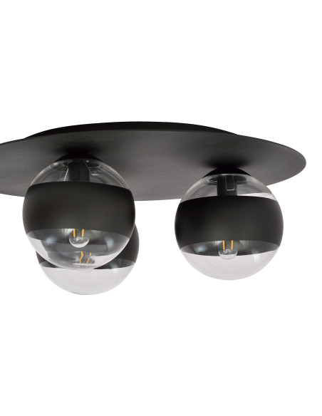 Lampa sufitowa SOLAR, nowoczesny plafon z metalowymi akcentami, 3-punktowe źródło światła, elegancka i uniwersalna.