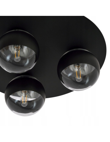 Lampa sufitowa SOLAR, nowoczesny plafon z metalowymi akcentami, 3-punktowe źródło światła, elegancka i uniwersalna.