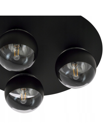 Lampa sufitowa SOLAR, nowoczesny plafon z metalowymi akcentami, 3-punktowe źródło światła, elegancka i uniwersalna.