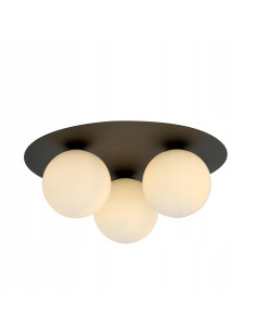 Plafon LED SOLAR w stylu minimalistycznym z białymi kulkami, 3 źródła światła, idealny do nowoczesnych wnętrz. 2