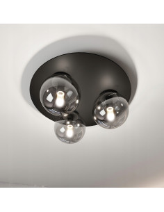 Lampa sufitowa SOLAR - Nowoczesne oświetlenie metaliczne z 3 źródłami światła E14 do biura i domu