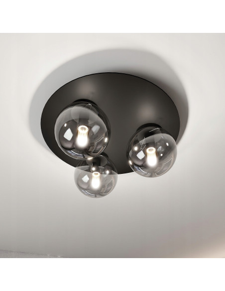 Lampa sufitowa SOLAR - Nowoczesne oświetlenie metaliczne z 3 źródłami światła E14 do biura i domu