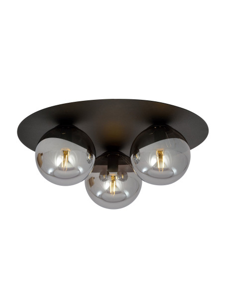 Lampa sufitowa SOLAR - Nowoczesne oświetlenie metaliczne z 3 źródłami światła E14 do biura i domu