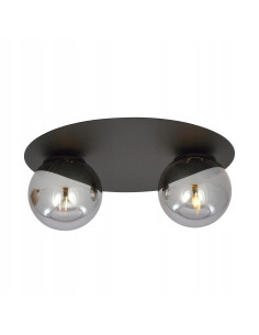 Nowoczesny plafon sufitowy SOLAR w grafitowej odsłonie z eleganckimi kulami - doskonały do stylowych wnętrz.