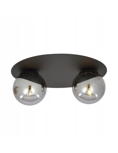 Nowoczesny plafon sufitowy SOLAR w grafitowej odsłonie z eleganckimi kulami - doskonały do stylowych wnętrz.