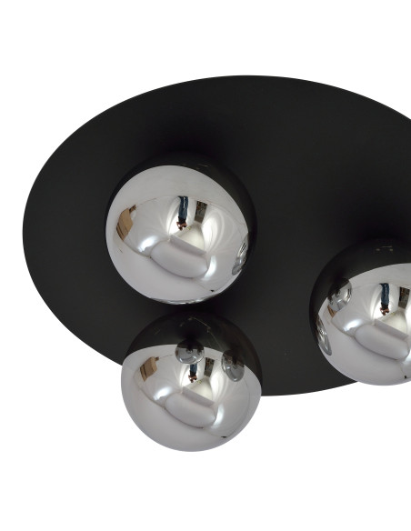 Lampa sufitowa SOLAR - Nowoczesne oświetlenie metaliczne z 3 źródłami światła E14 do biura i domu