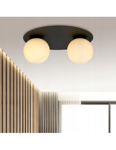 Lampa sufitowa SOLAR w stylu industrialnym z szklanym kloszem – elegancka i funkcjonalna do kuchni i salonu