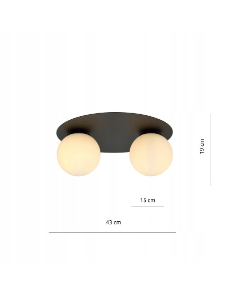 Lampa sufitowa SOLAR w stylu industrialnym z szklanym kloszem – elegancka i funkcjonalna do kuchni i salonu