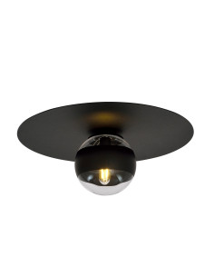 Plafon sufitowy SOLAR - nowoczesna lampa w industrialnym stylu z czarnym akcentem do biura i wnętrz mieszkalnych 2