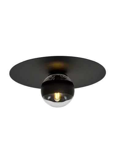 Plafon sufitowy SOLAR - nowoczesna lampa w industrialnym stylu z czarnym akcentem do biura i wnętrz mieszkalnych