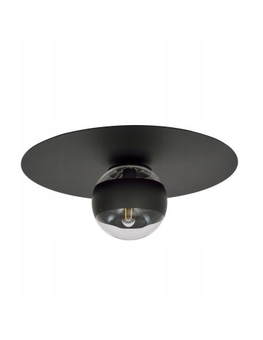 Plafon sufitowy SOLAR - nowoczesna lampa w industrialnym stylu z czarnym akcentem do biura i wnętrz mieszkalnych