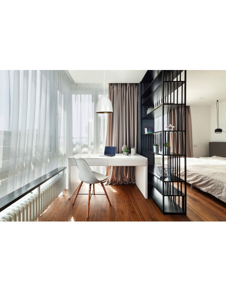 Nowoczesna lampa sufitowa LENOX w kolorze białym, metalowy klosz, 1 źródło światła E27 do kuchni i jadalni